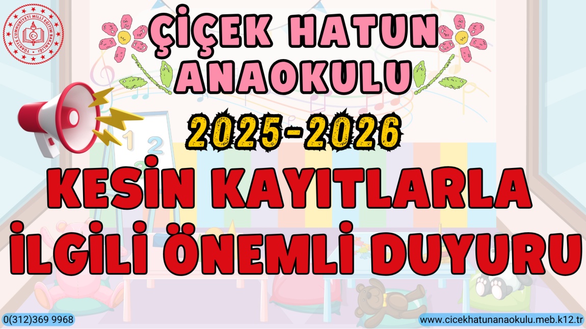 KESİN KAYIT DÖNEMİ BAŞLIYOR (LÜTFEN OKUYUNUZ)